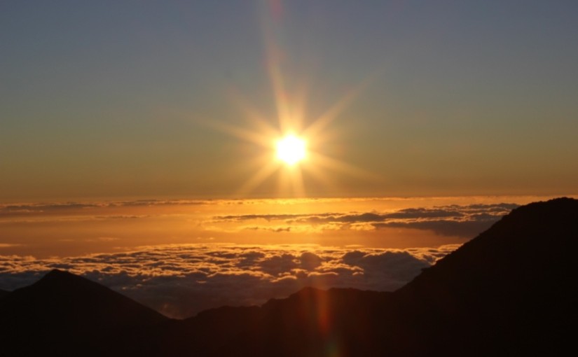 Sunrise at Haleakala Crater